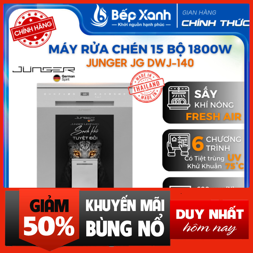 Nhắn shop đặt hàng  Máy Rửa Bát Độc Lập Junger Leopard DWJ-140 15 Bộ Tiệt Trùng Tia UV Tích Hợp Chế 