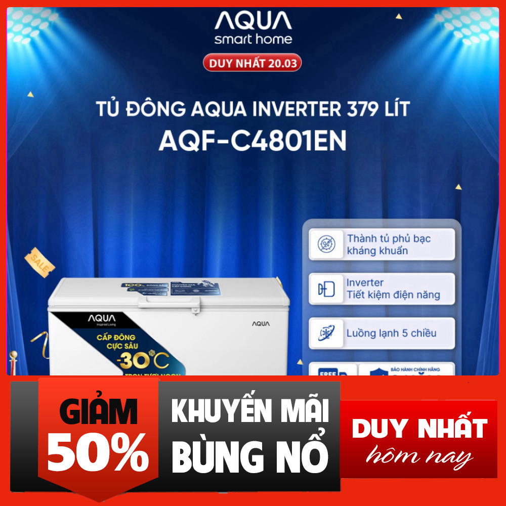 Nhắn shop đặt hàng  Tủ Đông Aqua Inverter 379Lít AQF-C4801EN Giữ Hương Độc Lạ Tuyệt Vời .