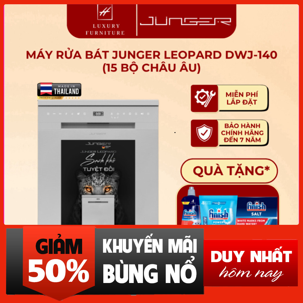Nhắn shop đặt hàng  Máy Rửa Bát Junger Leopard DWJ-140, 15 Bộ, 4 Năm Bảo hành chính hãng .
