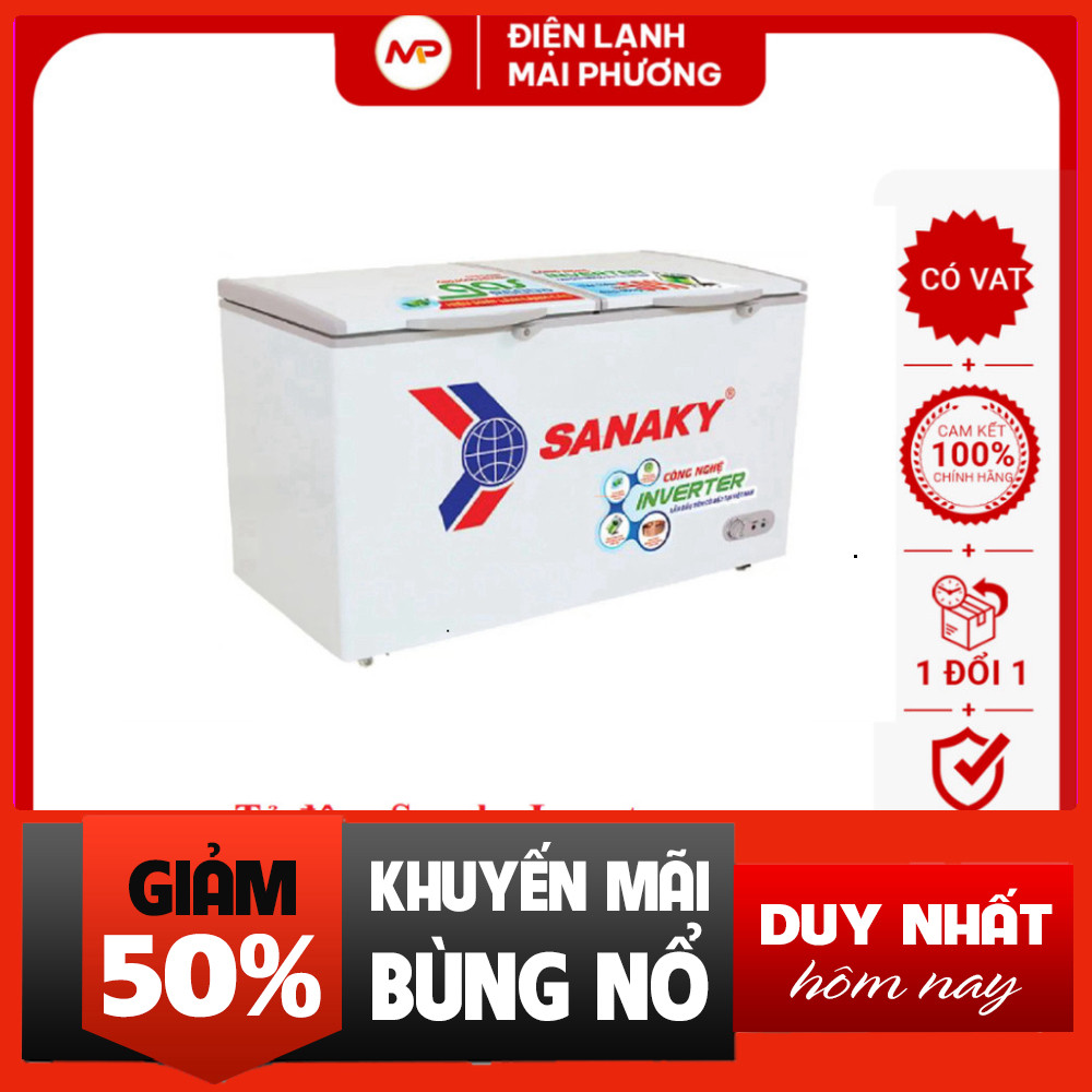 Nhắn shop đặt hàng  Tủ Đông Sanaky 305L Inverter VH-4099A3 Bảo Hành 24 Tháng .