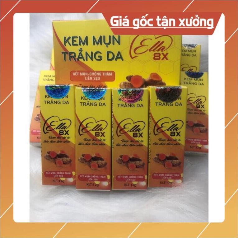 Kem mụn ella 8x chính hãng - tinh chất giảm mụn ẩn mụn đầu đen mờ thâm dưỡng trắng da