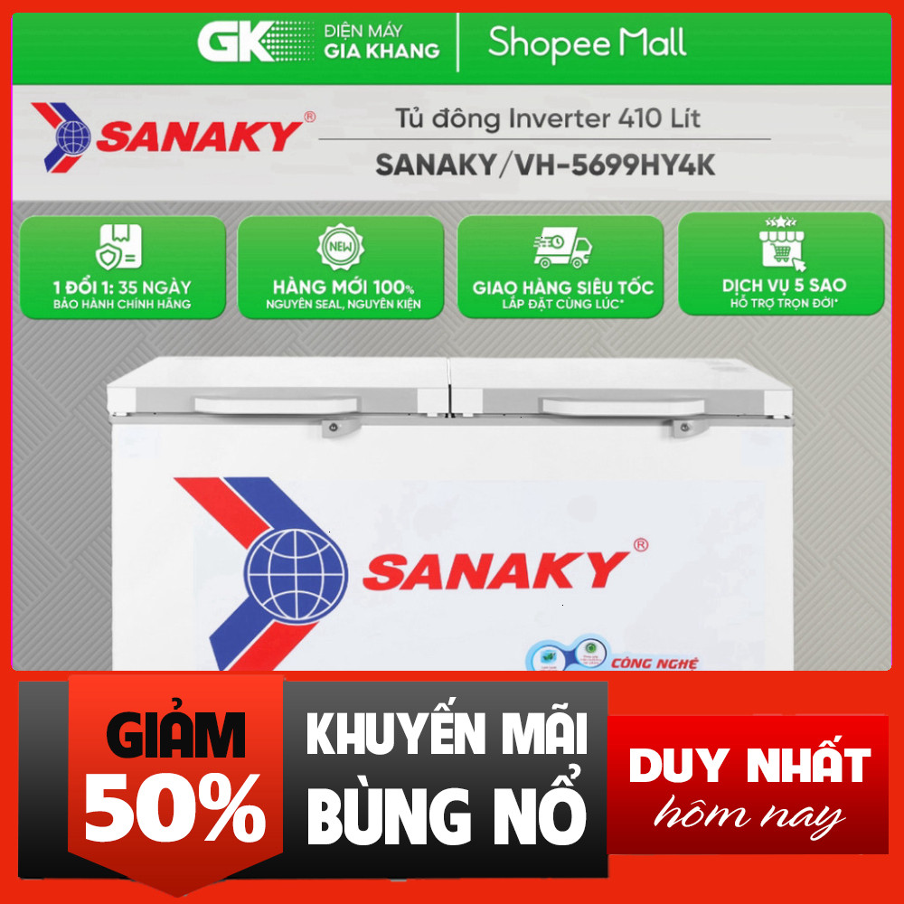 Nhắn shop đặt hàng  - Tủ Đông Sanaky Inverter VH-5699HY4K - Freeship HCM . .