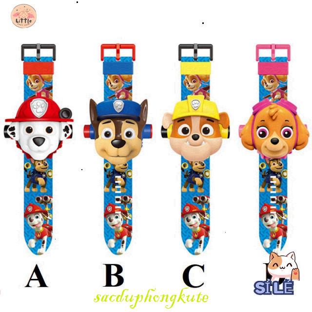 Đồng Hồ Hình Ảnh Paw Patrol: Chase, Marshall, Marshall & Skye