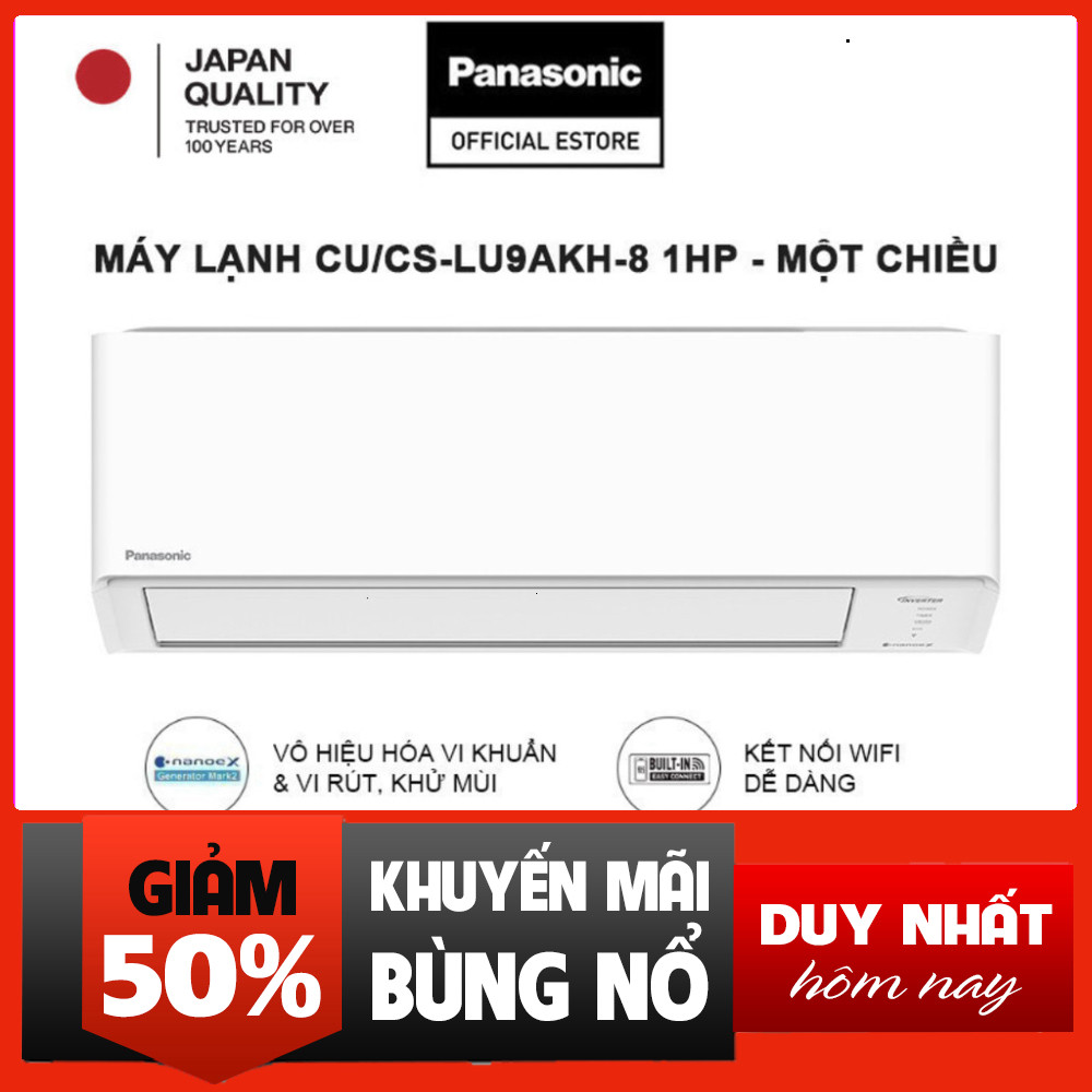 Nhắn shop đặt hàng  - Máy lạnh Panasonic CU/CS-LU9AKH-8 Inverter 1HP Một Chiều ECO AI . .