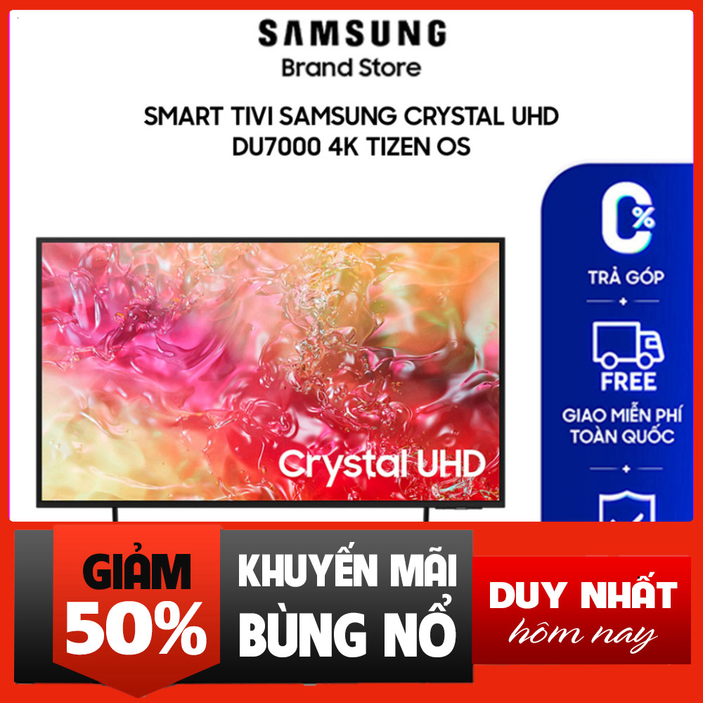 Nhắn shop đặt hàng  Tivi Samsung Crystal UHD 4K DU7000 Mới 2024 Chọn mua Smart TV này để thưởng thức