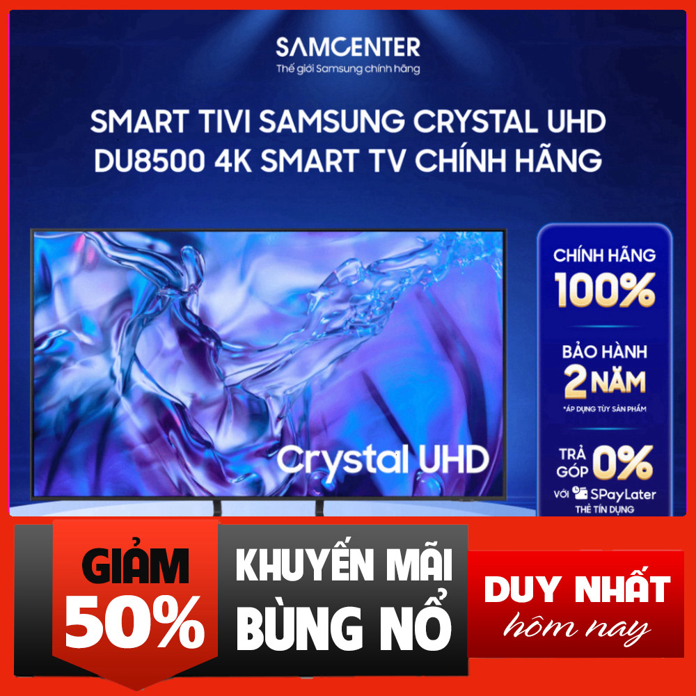 Nhắn shop đặt hàng  Tivi Samsung 4K Crystal UHD CU8500F 50inch 4K Chính Hãng Tiết Kiệm Điện .