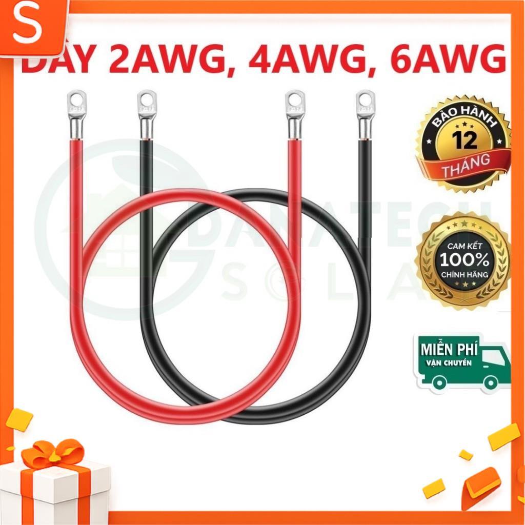 Dây nối bình acquy, pin lithium 2AWG 4AWG 6AWG, dây điện AWG siêu mềm, chịu nhiệt cao 200 độ C