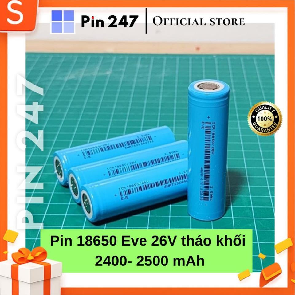 Pin 18650 EVE 26V hàng tháo khối dung lượng 2500mah xả 5C