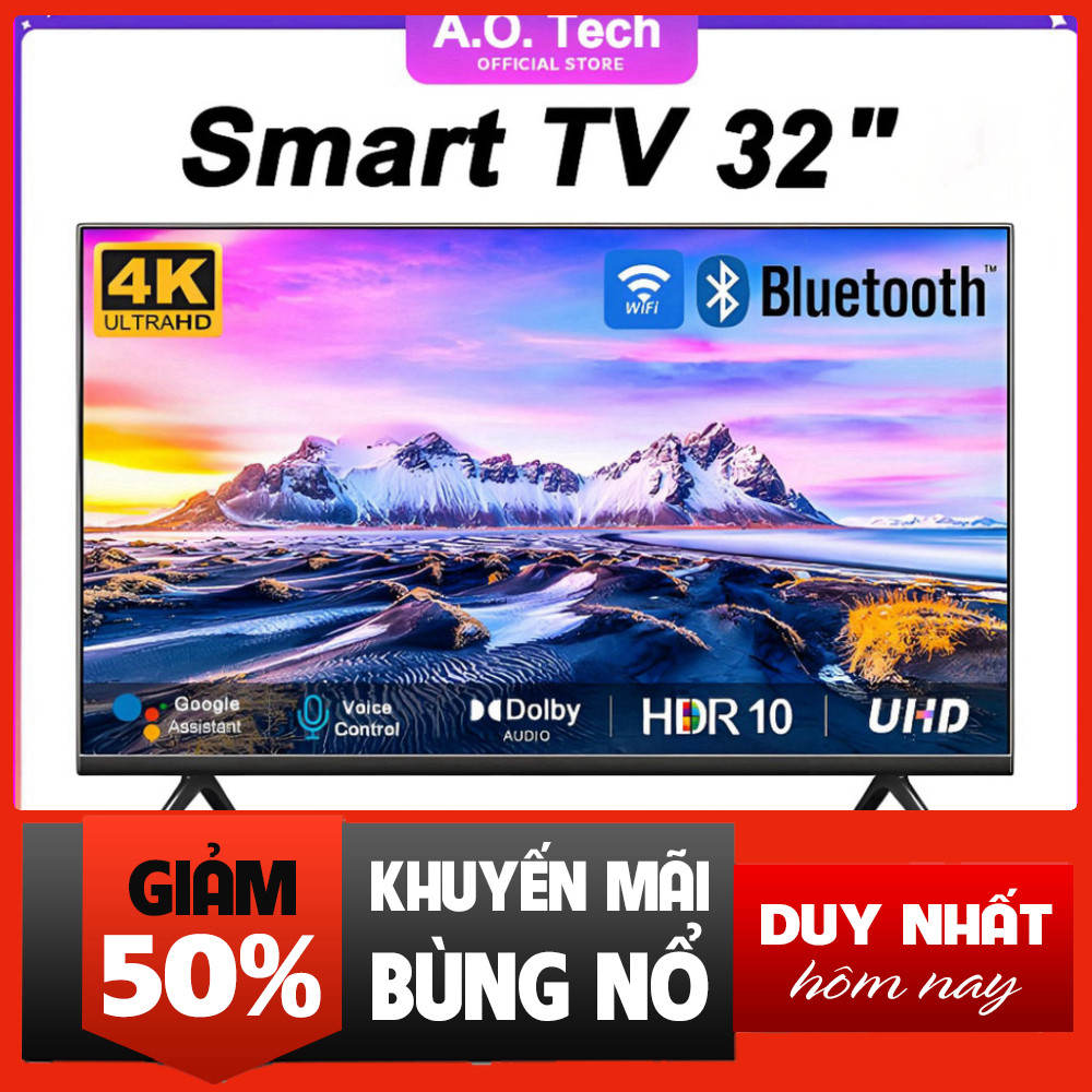 Nhắn shop đặt hàng  Tivi Thông Minh 4K 32 inch HDR HDMI VGA 43 inch DP Bảo Hành 1 Năm .