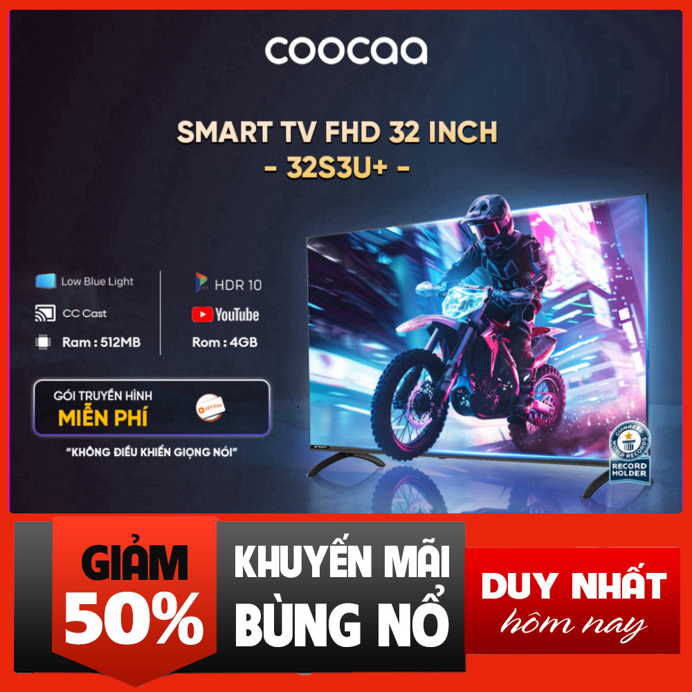 Nhắn shop đặt hàng  - Smart TV Coocaa 32 Inch Wifi, Full HD, Model 32S3U+ . .