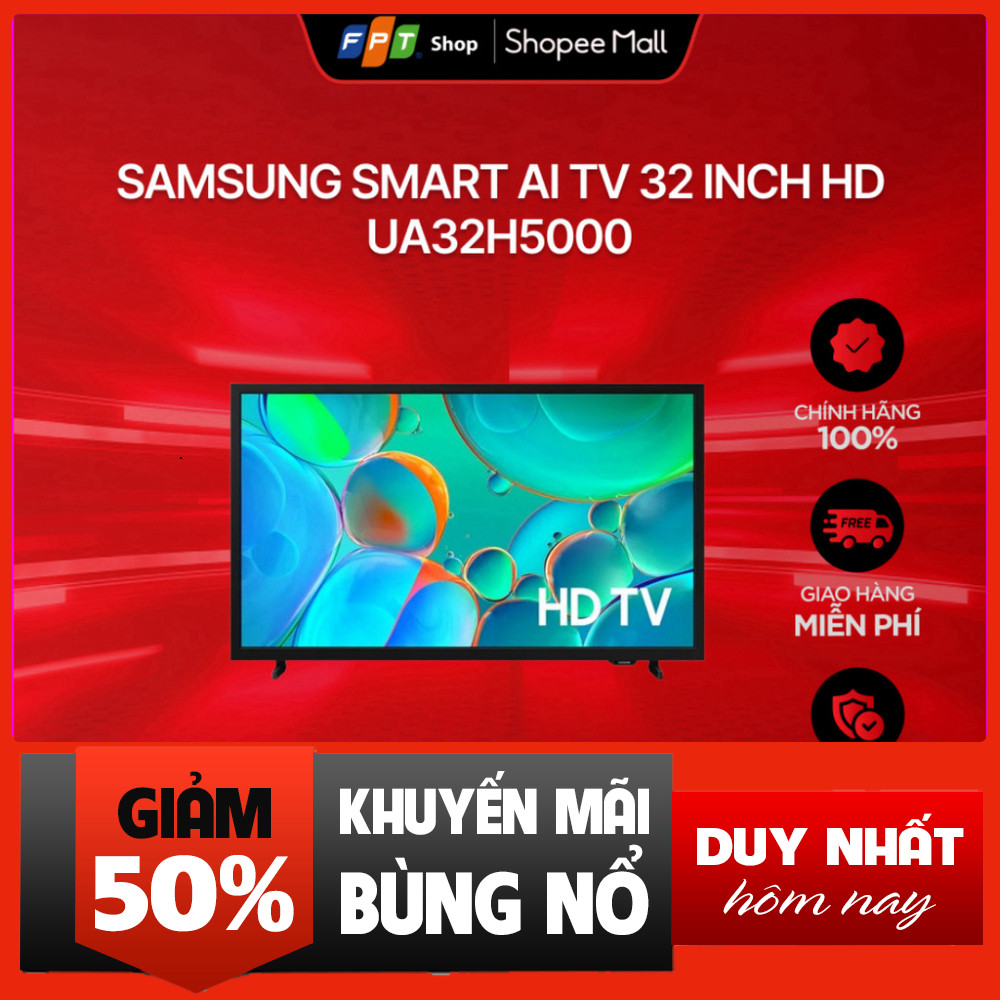 Nhắn shop đặt hàng  Samsung Tivi 32 inch HD Smart AI TV UA32H5000 4K Hữu Ích Cho gia Đình .