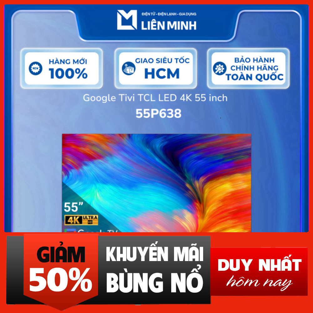 Nhắn shop đặt hàng  Google Tivi Thông Minh 4K 55P638 55 Inch Tiết Kiệm Điện 4K UHD Tivi thông minh T