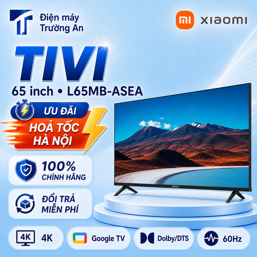 Google Tivi Xiaomi A 65 inch L65MB-ASEA 4K Google TV - Tivi gia đình