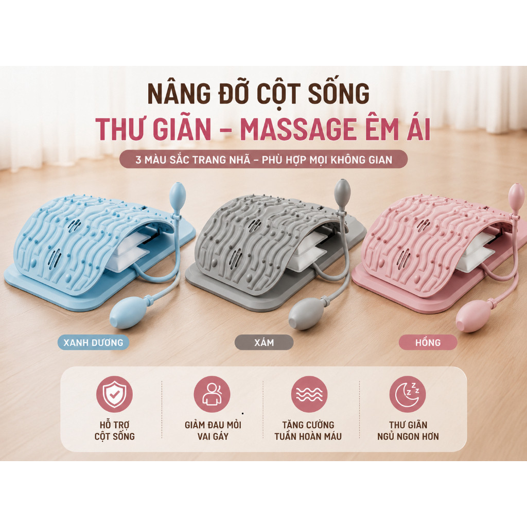 Khung nắn chỉnh cột sống bơm hơi XSPORT Thư giãn thắt lưng giảm đau toàn thân