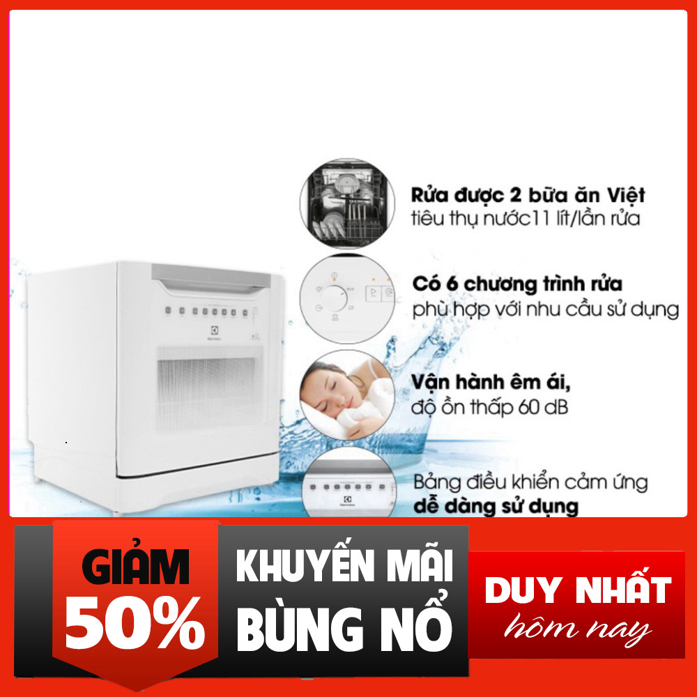 Nhắn shop đặt hàng  Máy Rửa Chén Electrolux ESF6010BW 8 Bộ Mới 100% Tiết Kiệm Thức Ăn Cho Bếp Càng T