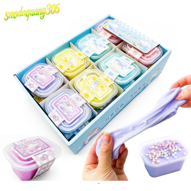 Đồ chơi Slime, slam bơ, slam trong hộp 120ml nhiều màu sắc, loại thông dụng