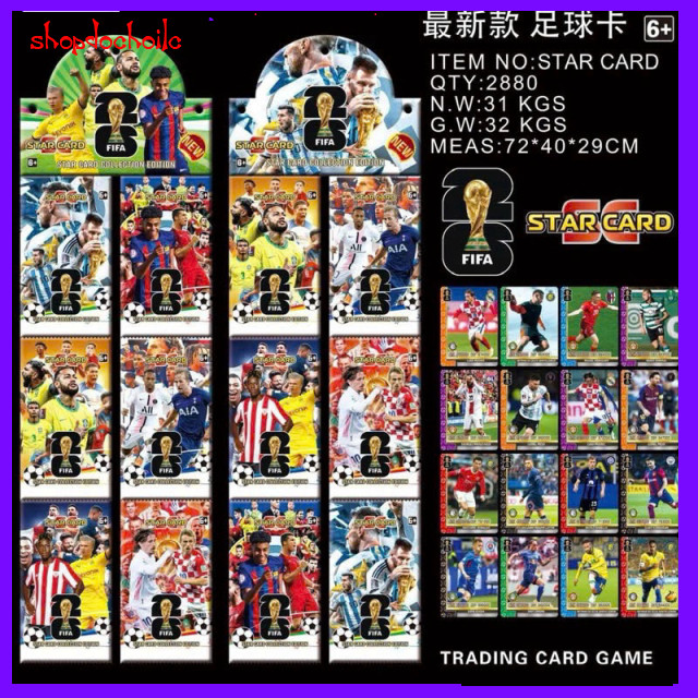 Thẻ Bóng Đá 36 Bộ 288 Cây Thẻ Thể Thao Ronaldo Messi Cầu Thủ