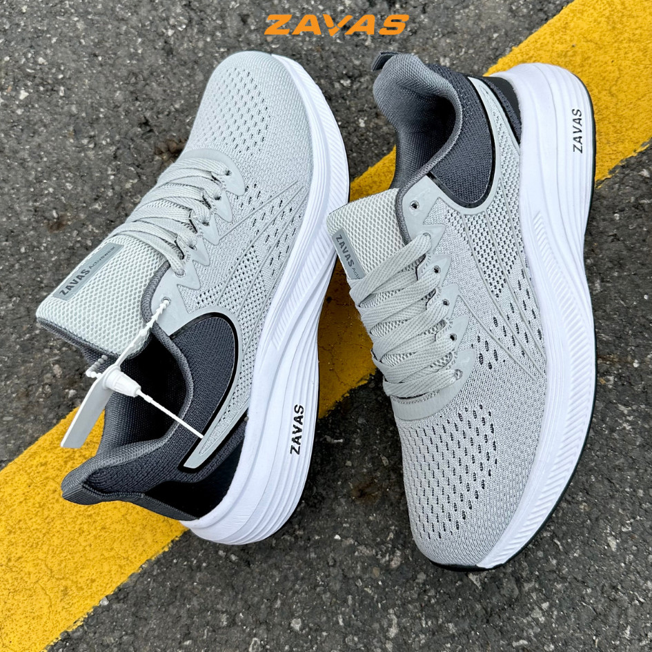Giày thể thao sneaker nam nữ đi bộ, chạy bộ ưu điểm êm nhẹ thoáng khí màu xám - Z72