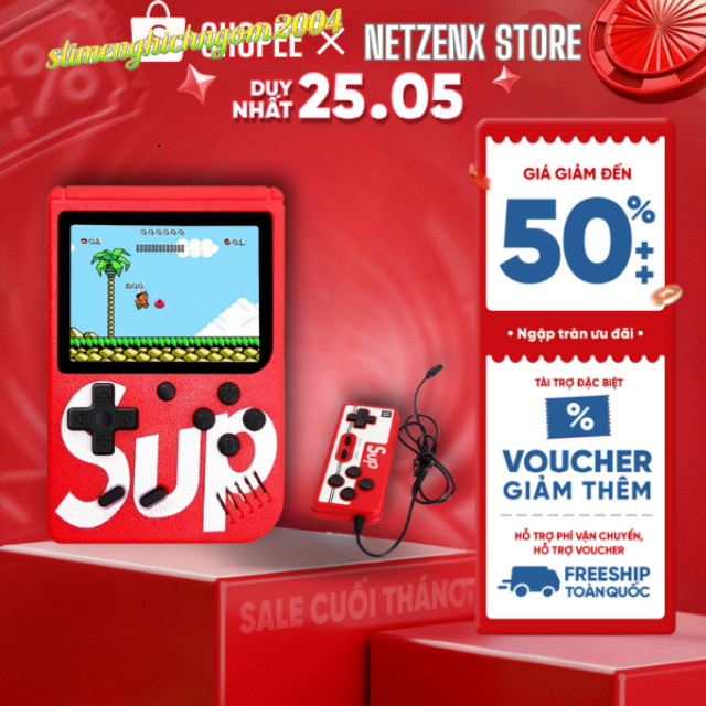Máy chơi game cầm tay SUP 400 trò - Kết nối - Máy chơi game điện tử 4 nút cao cấp tay cầm Sup