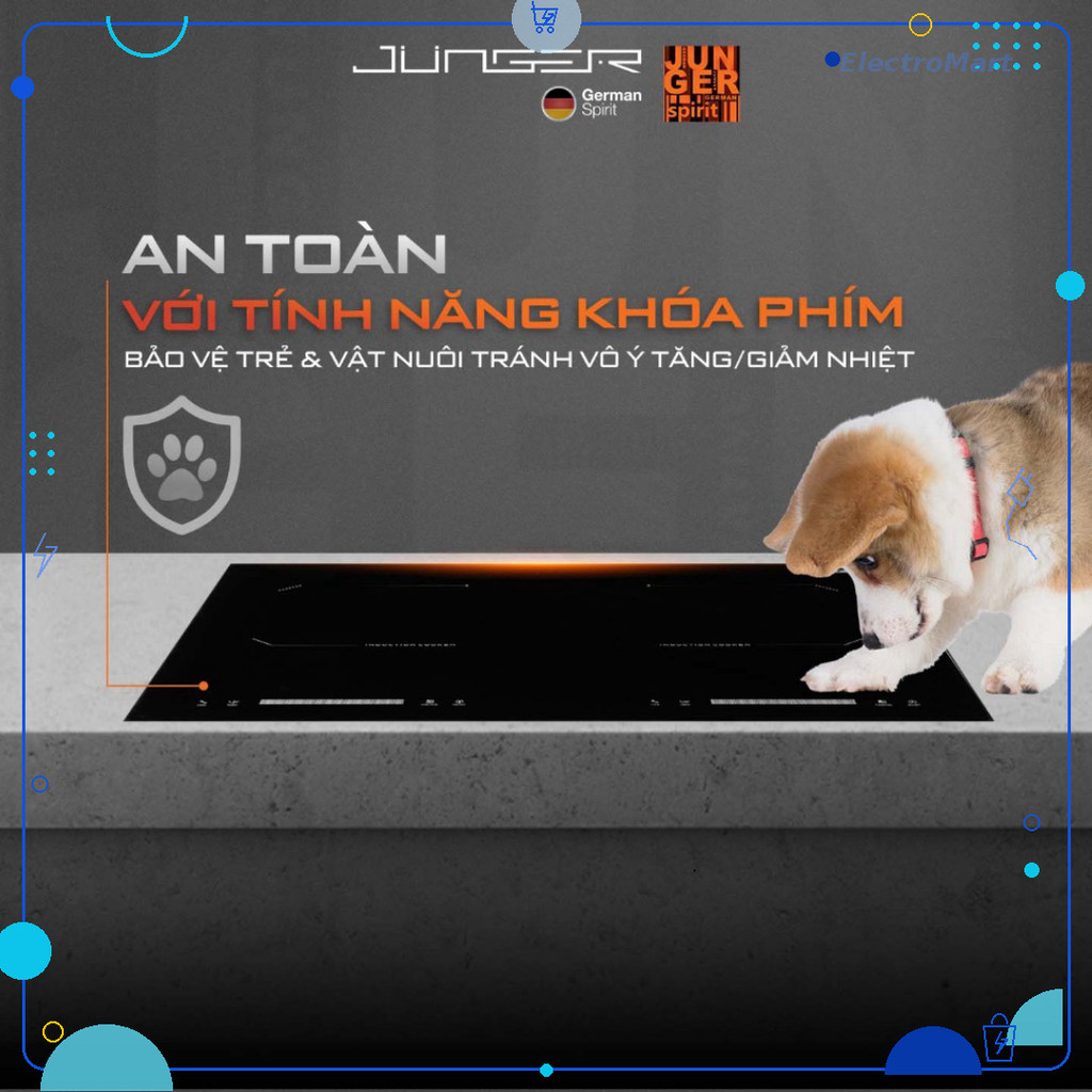CEJ-202-II - Bếp từ đôi Junger 4000W hẹn giờ 480 phút khóa an toàn