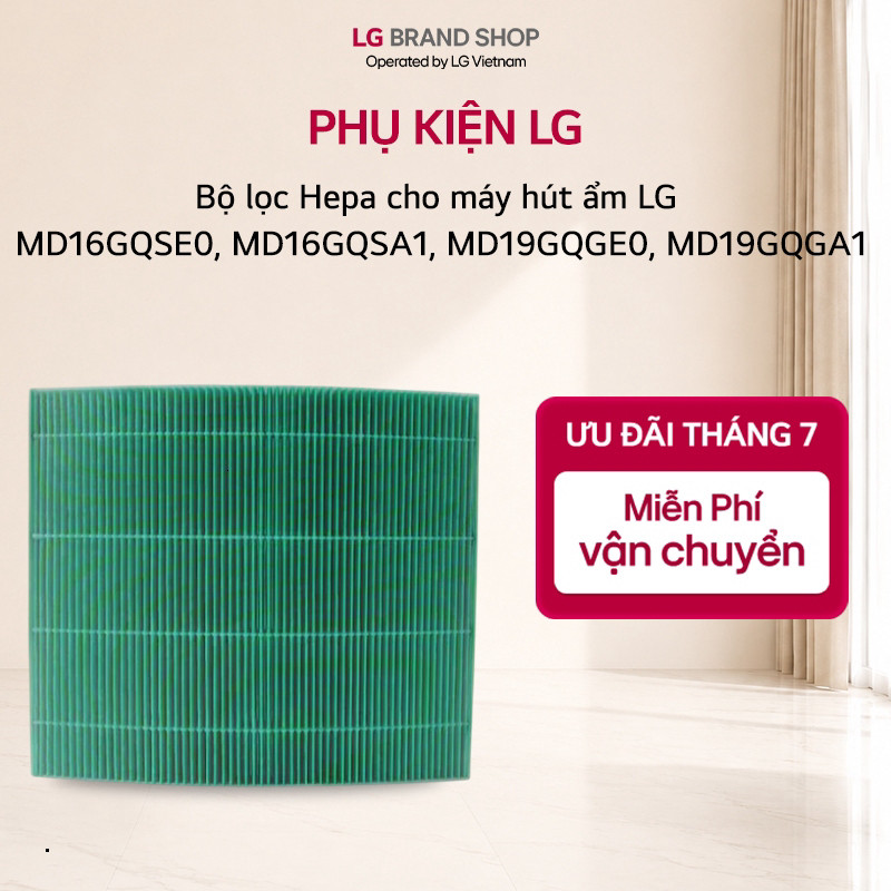 (CH) Bộ lọc Hepa cho máy hút ẩm LG | MD16GQSE0, MD16GQSA1, MD19GQGE0, MD19GQGA1