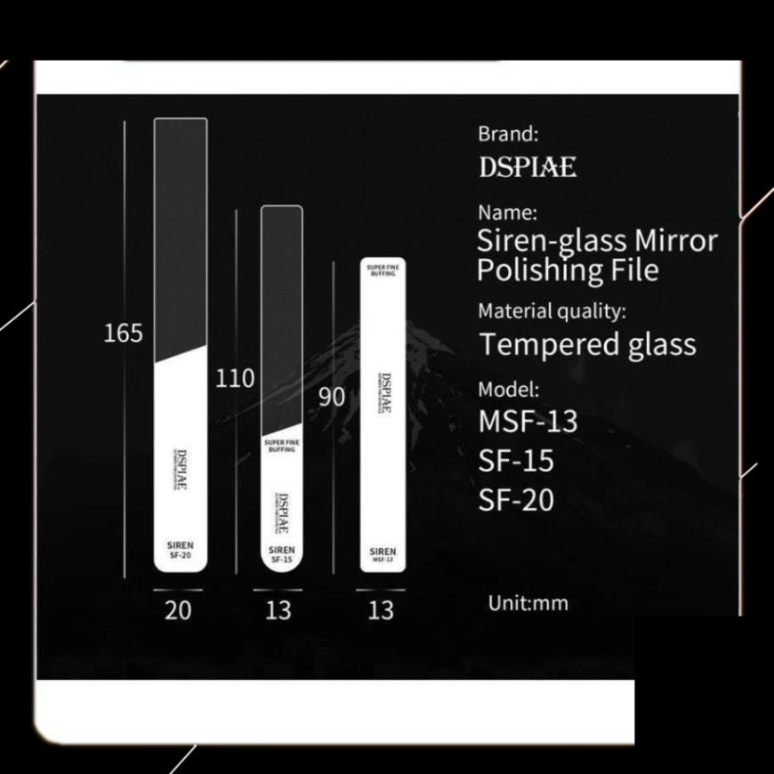 Dũa Kính Nano DSPIAE Siren SF-15/SF-20/MSF-13 – Dũa Đánh Bóng Gương Xử Lý Nub Mark Gunpla Mô Hình DI