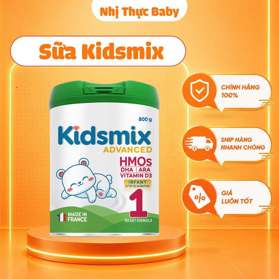 SỮA KIDSMIX ADVANCED - NHẬP KHẨU PHÁP HMO 2FL DHA HỖ TRỢ ĐỀ KHÁNG TIÊU HÓA