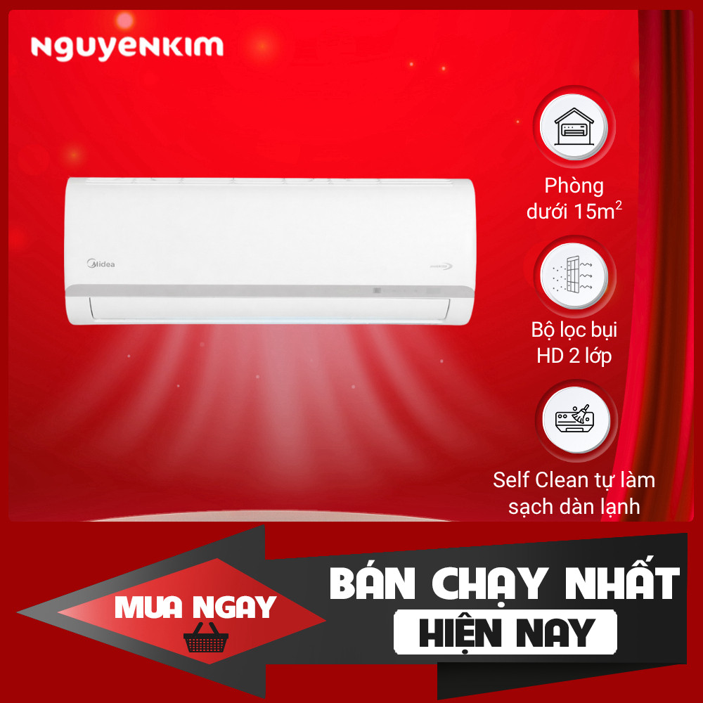 [Lắp đặt 0đ] Máy lạnh/Điều hòa Midea Inverter 1 HP MAFA-09CDN8