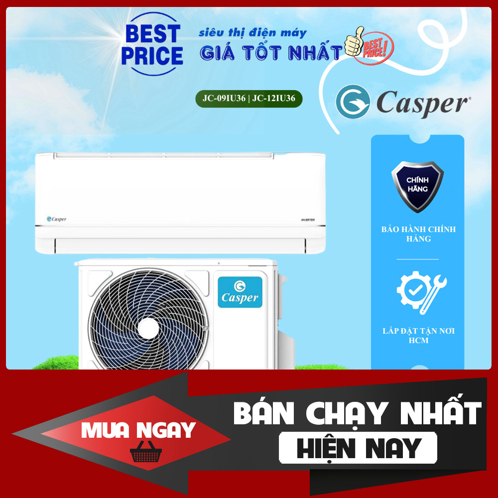 Máy Lạnh Casper JC-09IU36 – JC-12IU36 Turbo Cooling BabyCare Giữ Lạnh Nhanh