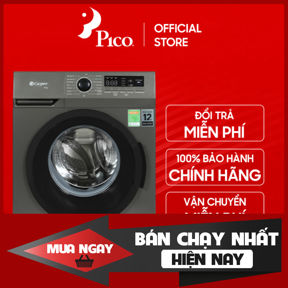 [Pico Official - Lắp đặt 0Đ HN HCM] Máy Giặt Casper Inverter 9 Kg WF-9VG1 / 9.5 Kg WF-95VG5 / 10.5 K