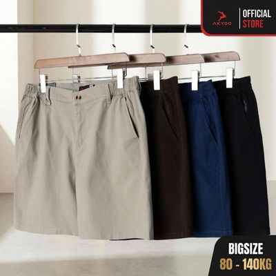 Quần Short Kaki Big size Nam 80-140kg AKYOO - SK N REU - THAN - GHI - DEN