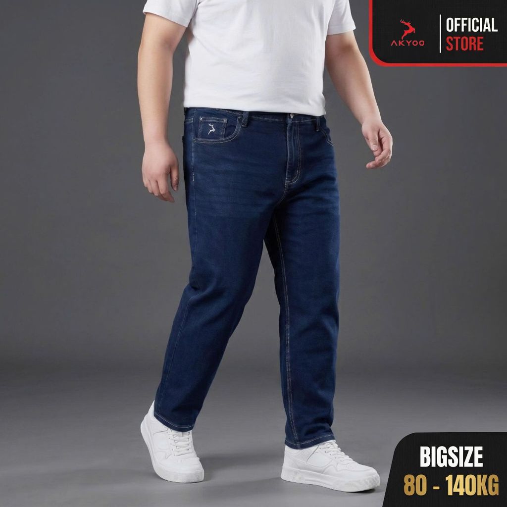 Quần Jean Nam Bigsize 80-140kg AKYOO, Bigsize Nam - QJ X DEN