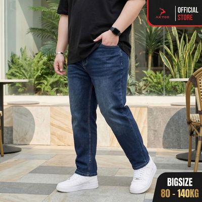 Quần Jean Nam AKYOO Bigsize Size Từ 80kg-140kg, Chất Jean Co Giãn 04 Chiều - QJ X DAM