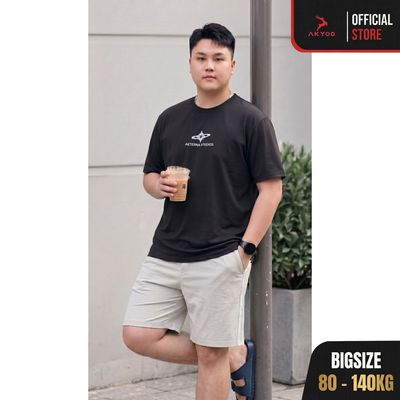 Áo Thun Nam Bigsize 80-140kg AKYOO Cao Cấp, Chất Liệu Cotton Co Giãn, Thoáng Mát - AT THEU