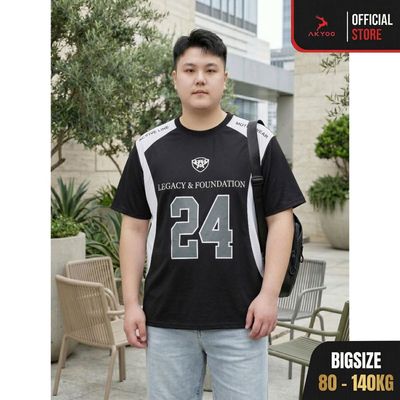 Áo thun nam big size Akyoo từ 80kg - 140kg - Chất Cotton Cao Cấp Thấm Hút Tốt - AT D SO