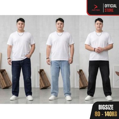 Quần Jean Nam Bigsize Size Từ 80kg-140kg, Bigsize Nam AKYOO- QJ S NHAT - WAS - TRON