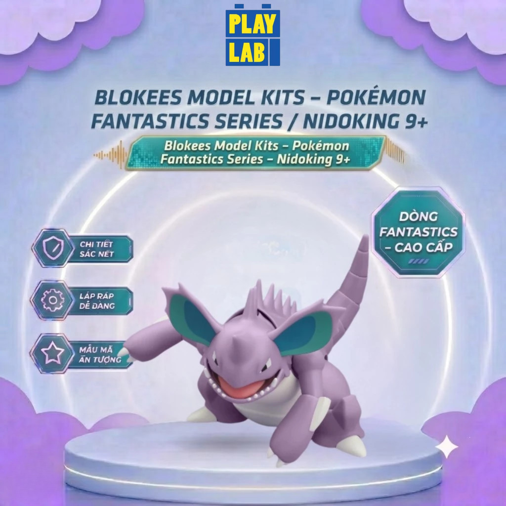 Blokees Model Kits – 74109 Pokémon Fantastics Series – Nidoking 9+
