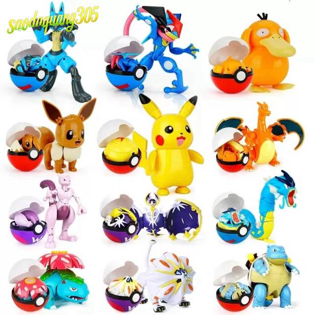 Đồ Chơi Trứng Pikachu Gyarados Mewtwo Pikachu Trứng Bóng Chuyền Cực Xay Mua tặng trẻ em sở thích. Tr