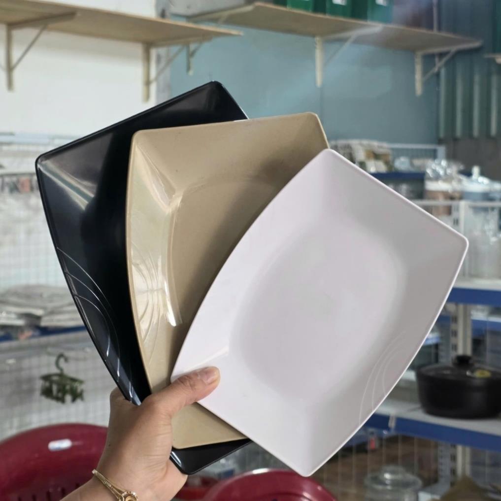 Dĩa phíp chữ nhật Melamine nhựa VIỆT NHẬT - Đựng trái cây, đồ ăn vặt  cho nhà hàng, tiệc cưới- 1147/