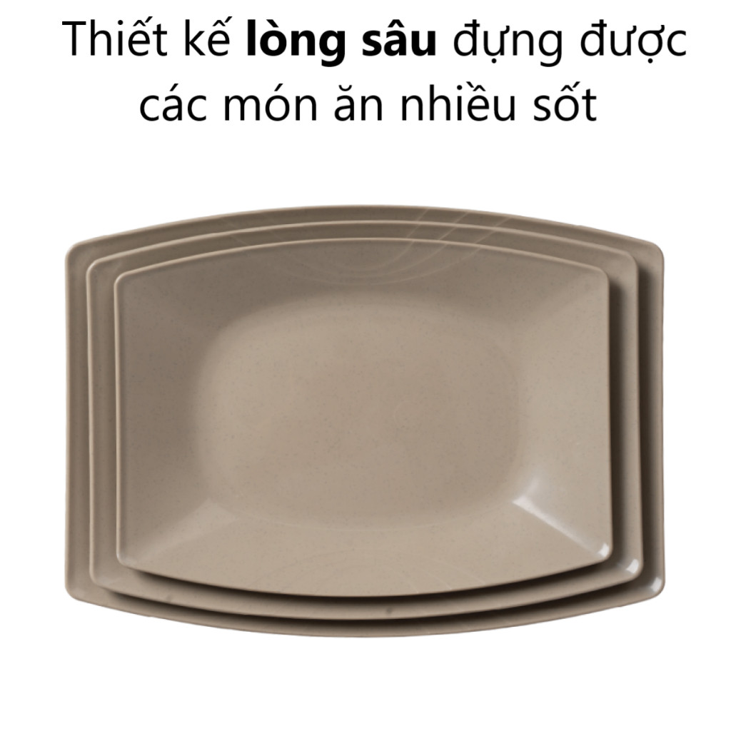 Dĩa phíp chữ nhật nhựa VIỆT NHẬT - Đựng trái cây, đồ ăn vặt - 1147/8/9