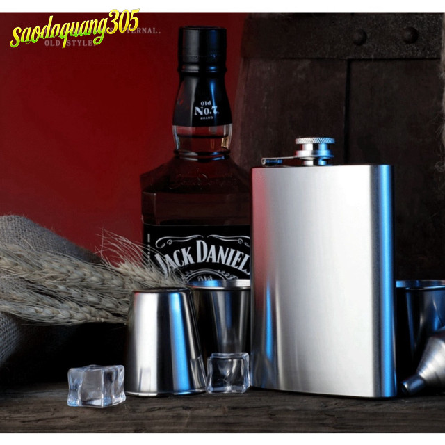Bình Đựng Rượu Inox 316 255ml Hip Flask Mini Cao Cấp
