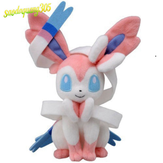 Thú Nhồi Bông Mềm Mại EEVEE (EEVUI) Sylveon Cho Bé Ăn Tệp Trái Tim