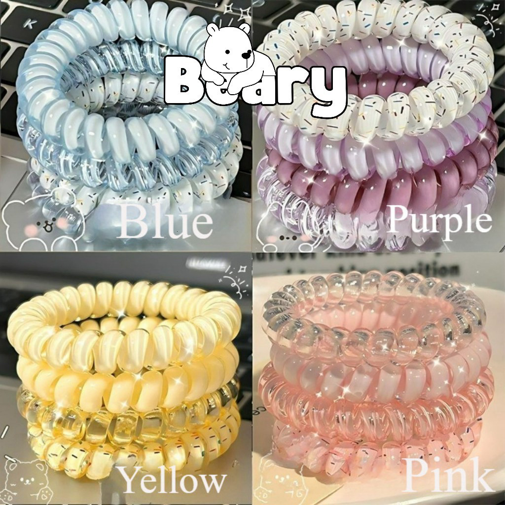 Set 16 Dây cột tóc lò xo dạng túi  Dây buộc tóc nữ Thun cột tóc cao su xoắn ốc Hàn Quốc