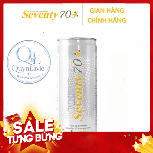 Nước ion kiềm Seventy70% Lon 330ml/ thùng 24 lon