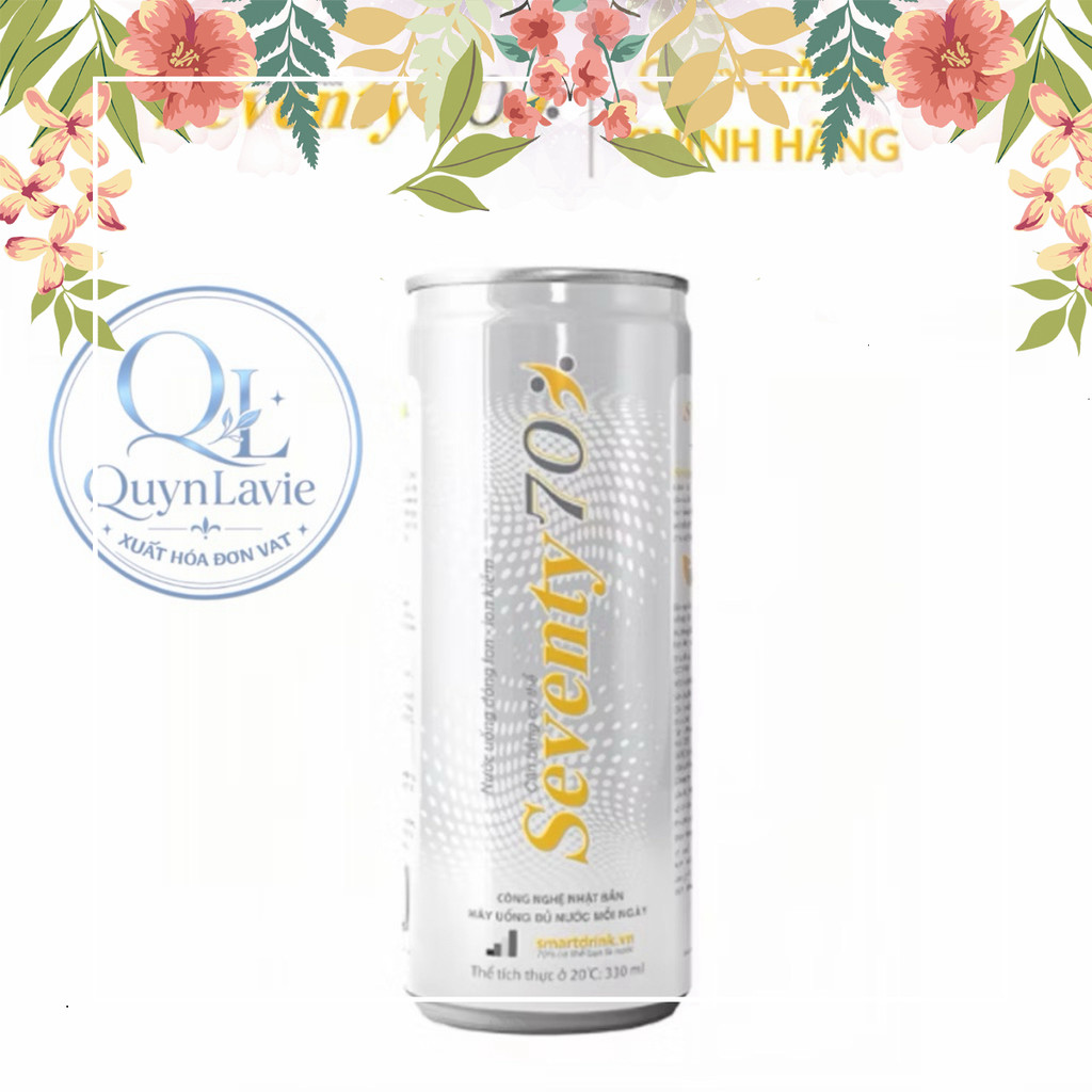 Nước ion kiềm Seventy70% Lon 330ml/ thùng 24 lon