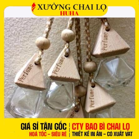 [COMBO 5 CÁI] Vỏ Chai Lọ Đựng Tinh Dầu Treo Xe 8ml-10ml Lục Giác / Hình Vuông, Chiết Nước Hoa