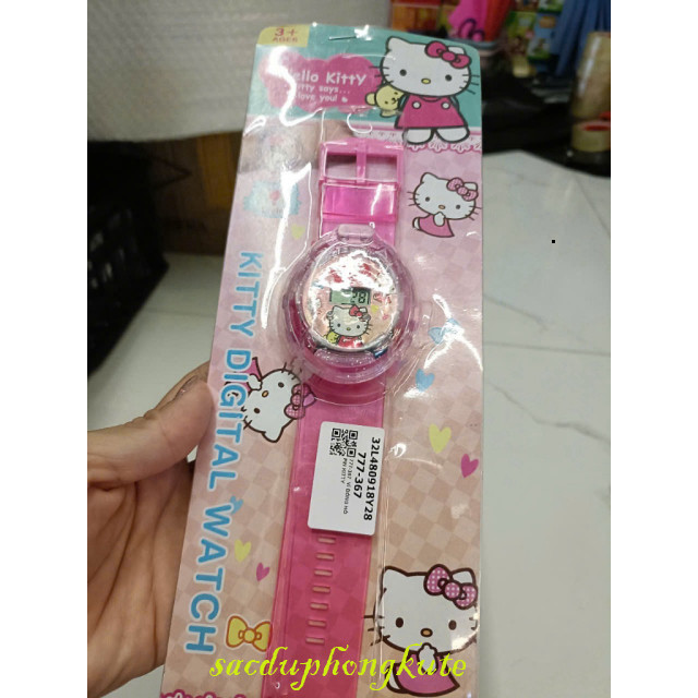 Đồng Hồ Điện Tử Gấu Dâu - Chức Năng Chỉnh Sửa Thời Gian - Dây Da - Sinamon