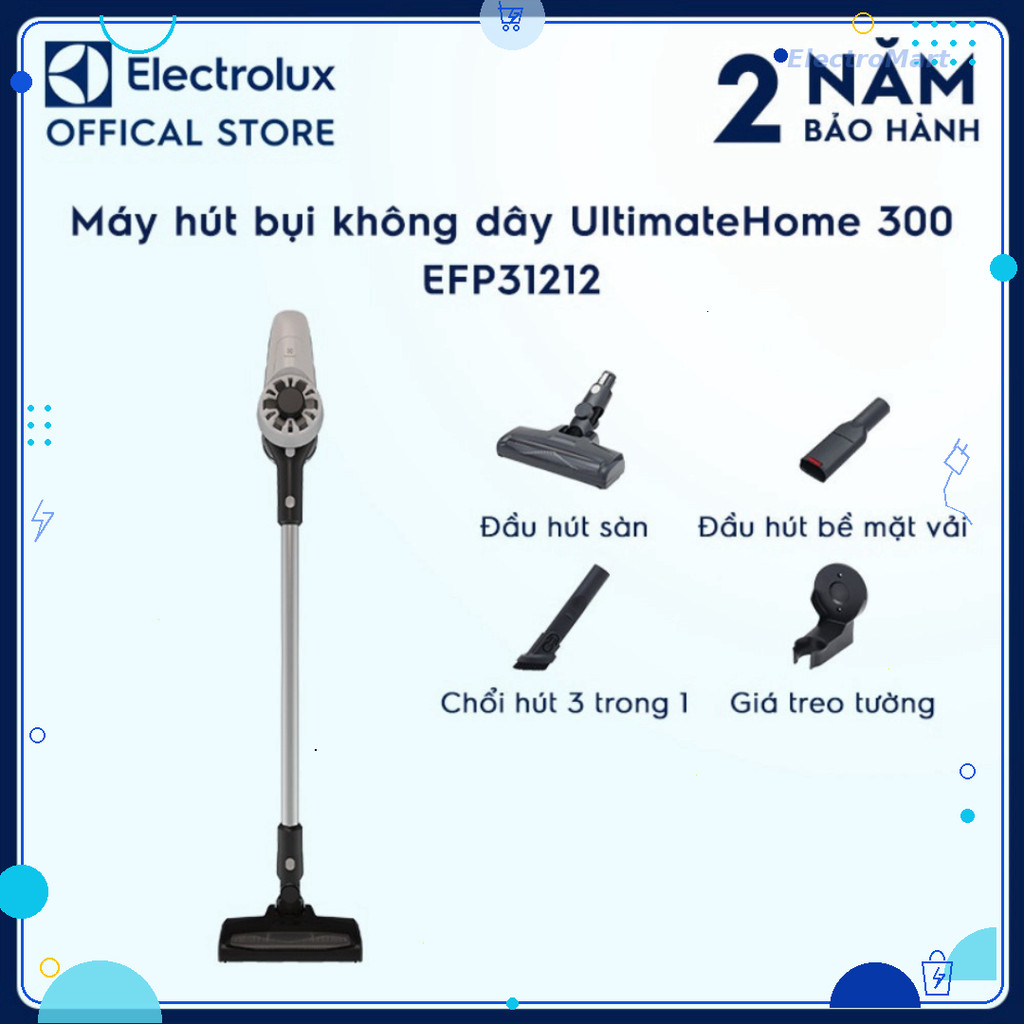 Máy hút bụi không dây Electrolux UltimateHome 300 EFP31212 150W Pin 30 phút Chính Hãng