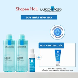 [VB HO Hyalu] Bộ sản phẩm dưỡng ẩm và bộ đôi tẩy trang da dầu La Roche-Posay Effaclar Micellar Water 400ml