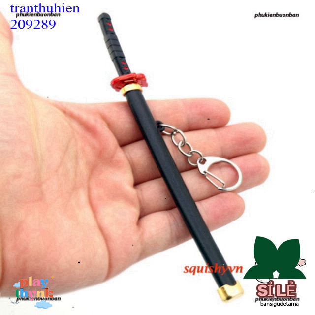 "Móc Khóa Kiếm Katana Kim Loại Zoro One Piece - Huyền Thoại Nhật Bản"